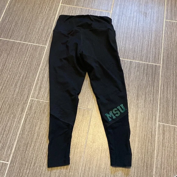 PINK Victorias Secret Black Leggings MSU Michigan State University Small… - Picture 8 of 10